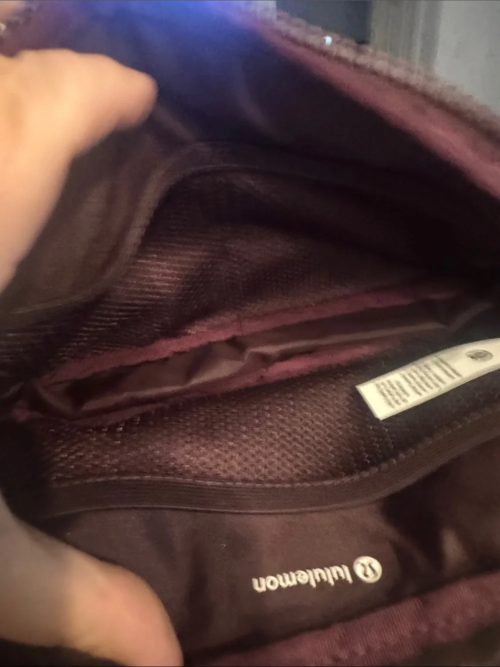 lululemon crossbody black plum NWT with silver